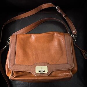 Cole Haan Tan Leather Bag with Silver Accents